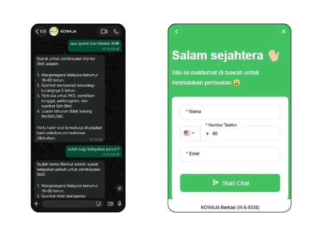 AI Chatbot — Website & WhatsApp